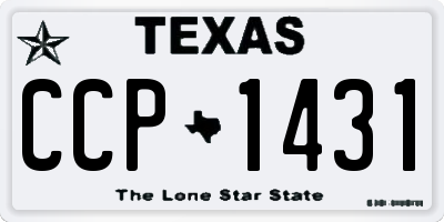 TX license plate CCP1431