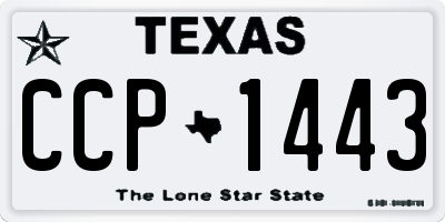 TX license plate CCP1443