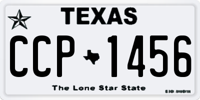TX license plate CCP1456