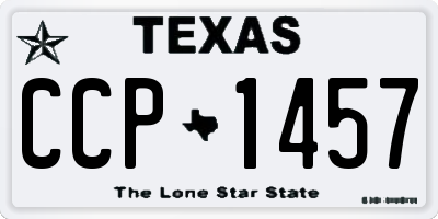 TX license plate CCP1457
