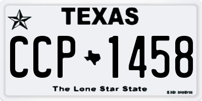 TX license plate CCP1458