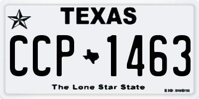 TX license plate CCP1463