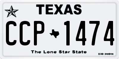 TX license plate CCP1474