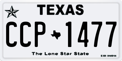 TX license plate CCP1477