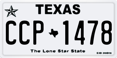 TX license plate CCP1478