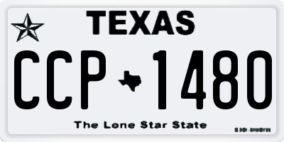 TX license plate CCP1480