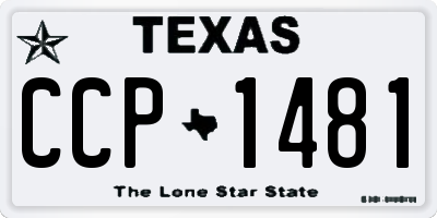 TX license plate CCP1481