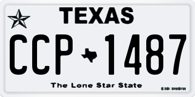 TX license plate CCP1487