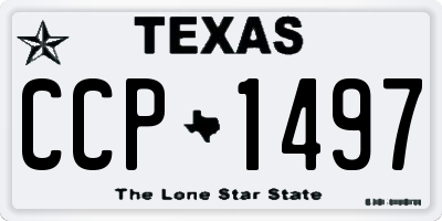 TX license plate CCP1497