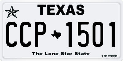 TX license plate CCP1501