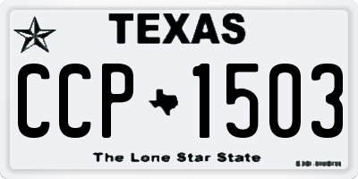 TX license plate CCP1503