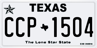 TX license plate CCP1504
