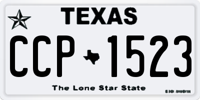 TX license plate CCP1523