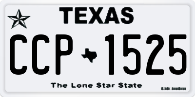 TX license plate CCP1525
