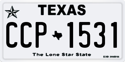 TX license plate CCP1531