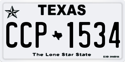 TX license plate CCP1534