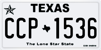 TX license plate CCP1536