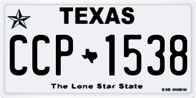TX license plate CCP1538