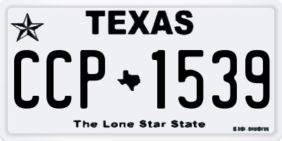 TX license plate CCP1539
