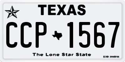 TX license plate CCP1567