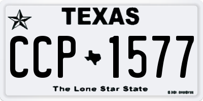 TX license plate CCP1577
