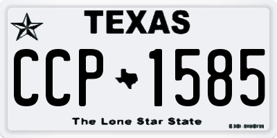 TX license plate CCP1585