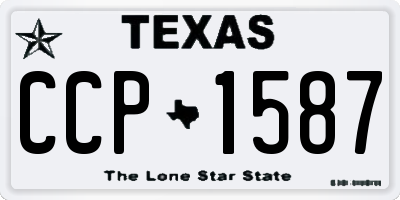 TX license plate CCP1587