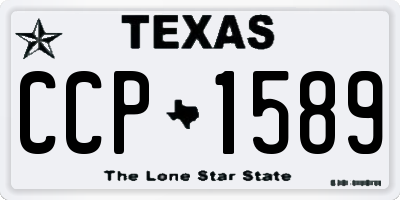 TX license plate CCP1589