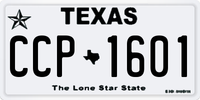 TX license plate CCP1601
