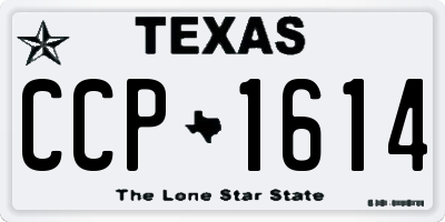 TX license plate CCP1614