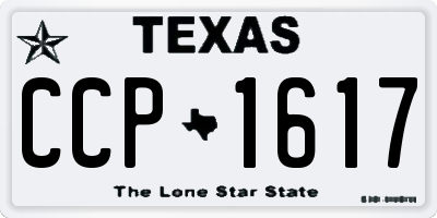 TX license plate CCP1617