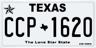 TX license plate CCP1620