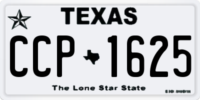 TX license plate CCP1625