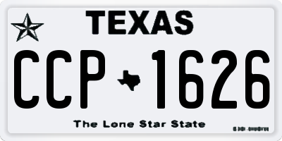 TX license plate CCP1626