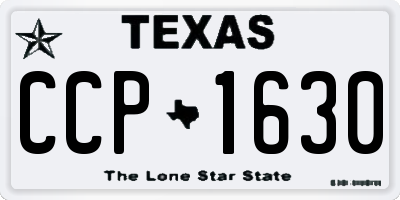 TX license plate CCP1630