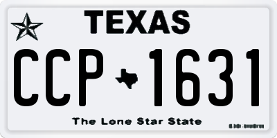 TX license plate CCP1631