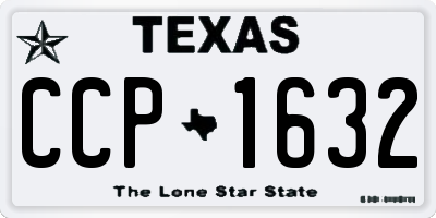 TX license plate CCP1632