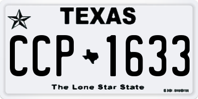 TX license plate CCP1633