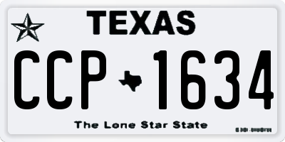 TX license plate CCP1634