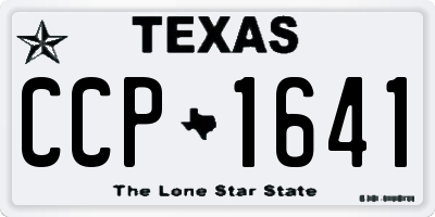 TX license plate CCP1641