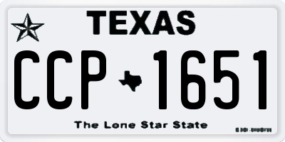 TX license plate CCP1651