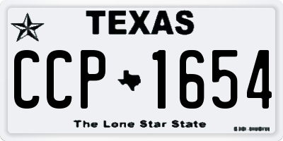 TX license plate CCP1654