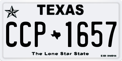 TX license plate CCP1657