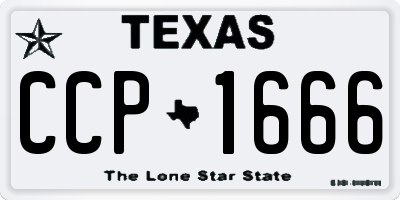 TX license plate CCP1666