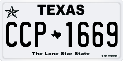 TX license plate CCP1669