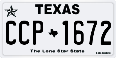 TX license plate CCP1672