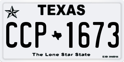 TX license plate CCP1673
