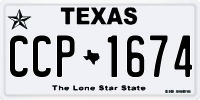 TX license plate CCP1674