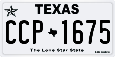 TX license plate CCP1675