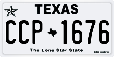 TX license plate CCP1676